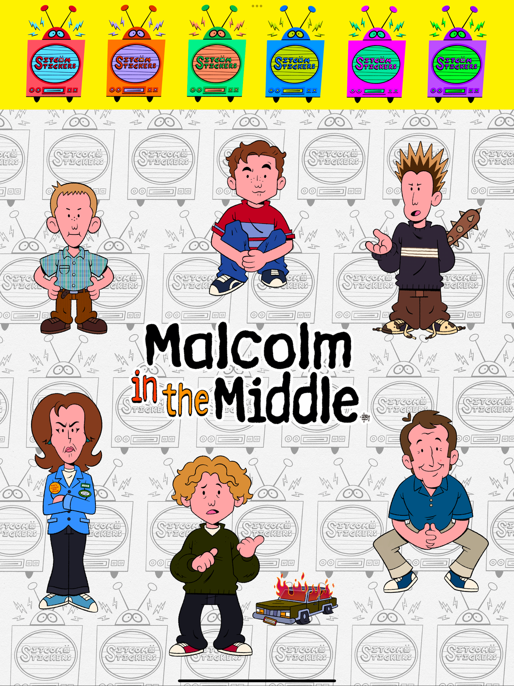 Malcolm in the Middle- Sitcom Stickers